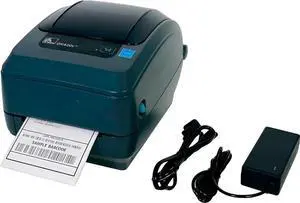 Ze bra GK420T Thermal Transfer Bar code Label Printer USB Ethernet GK42-102220-000, Bundle with AC Adapter