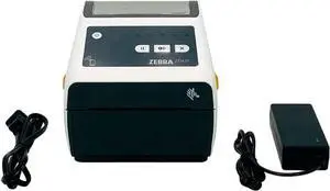 Ze bra ZD421-HC Direct Thermal Label Printer LAN USB Bluetooth ZD4AH42-D01E00EZ, Bundle with AC Adapter