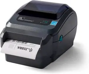 Ze bra GX420d Direct Thermal Desktop Printer Print Width of 4 in USB Serial and Parallel Port Connectivity Includes Cutter GX42-202512-000