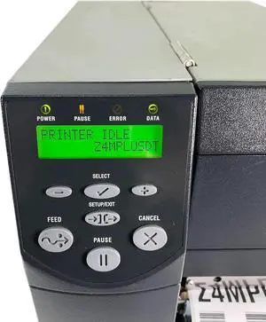 Ze bra Z4M Plus DT UPS Direct Thermal Label Printer Peel Rewind USB Serial, Bundle with Power Cord