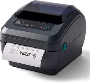 Ze bra GK420D Direct Thermal Only Desktop Printer - Serial, USB, Ethernet, Bluetooth Connectivity, 203 dpi, 8 IPS, 4.09" Max Print Width, Monochrome Bar code Label - GK42-202210-000, ANSIPPF