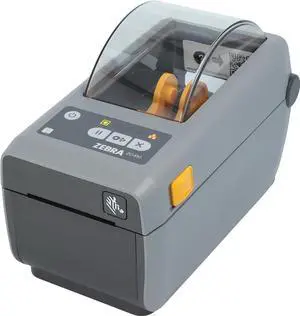 Ze bra ZD410 Printer with Tear-Off Edge - 203 DPI - Direct Thermal - 56 mm Max. Print Width, USB Interfaces (ZD41022-D0E000EZ), Grey (Dark)