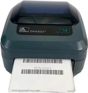 Ze bra GK420d Direct Thermal Bar code Printer USB LAN GK42-202210-000, Bundle with AC Adapter