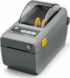 Ze bra ZD410D Direct Thermal Only Desktop Printer - USB and USB Host, Modular Connectivity - 2.2-Inch Max Print Width, 203 DPI, 6 IPS, Monochrome Bar code Label Printer, Grey - ZD41022-D01000EZ