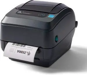 Ze bra GX420t Thermal Transfer Desktop Printer Print Width of 4 in USB Serial and Ethernet Port Connectivity Includes Peeler GX42-102411-000