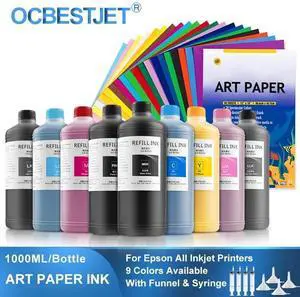 1000ML Art Paper Pigment Ink Artpaper Ink For Epson T50 P50 L1300 1390 L800 L1800 DX5 DX6 DX7 TX800 XP600 All Inkjet Printers