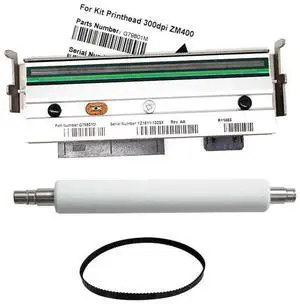 New A+ Quality 300dpi 79801M Thermal Printhead & Roller & Belt For Ze bra ZM400 305dpi Thermal Bar code Label Printer