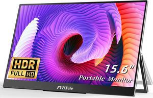 FYHXELE 15.6 Inch Portable Monitor 1080P HDR IPS Panel USBC HDMI Ultra-light External Second Monitor Stand Built-in Speaker for PS4 PC