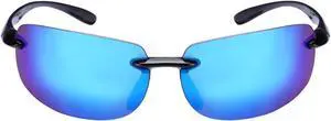 The Influencer Polarized Bifocal Reading Sunglasses Black Open Road Blue 2.5