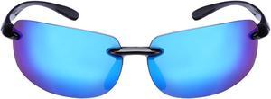 The Influencer Polarized Bifocal Reading Sunglasses Black Open Road Blue 2.0