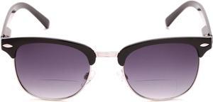 "The Executive" Classic Semi-Rimless Bifocal Reading Sunglasses for Men and Women - Hard Carrying Case Included