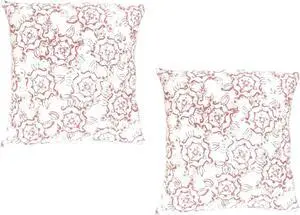 PRIMA LINEN 2-Pack Bouquet Floral Decorative Print (18"x18") Square Luxury Throw Pillow Cushion Cover Cases Collection Set PRIMA LINEN 2-Pack Bouquet Floral Decorative Print (18"x18") Square Luxury Throw Pillow Cushion Cover Cases Collection Set