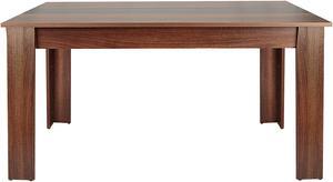 QIGRIF furniture Store Modern Home Dining Table Office Desk, Modern Minimalist Style Writing Study Table, Size 55.1(L)*31.5(W)*29.5(H)    Dark Wood