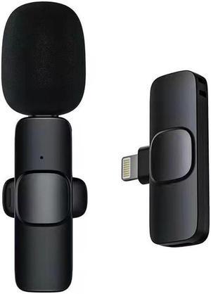 Plug-Play with 2 Clips Upgraded Lavalier Wireless Microphone for iPhone Youtubers,Facebook Live Stream,Vloggers,Interview,Auto-syncs Clip-on iPhone Lapel Mic for PC (NO APP Needed)