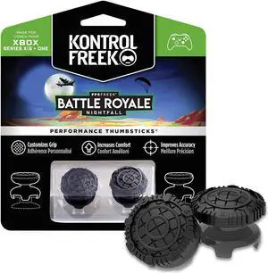 KontrolFreek FPS Freek Battle Royale Nightfall Performance Thumbsticks for Xbox One and Xbox Series X/S | Performance Thumbsticks | 2 High-Rise Convex | Black