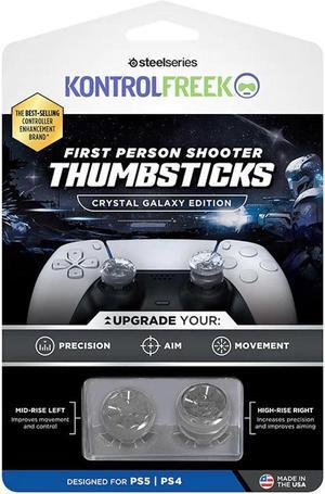 KontrolFreek FPS Freek Crystal Galaxy for PS4 and PS5 | Performance Thumbsticks | 1 High-Rise, 1 Mid-Rise | Crystal