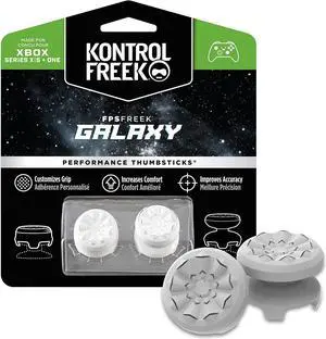 KontrolFreek FPS Freek Galaxy White for Xbox One and Xbox Series X/S Controller | 2 Performance Thumbsticks | 1 High-Rise, 1 Mid-Rise | Galaxy white