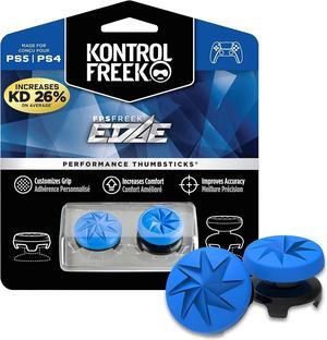 KontrolFreek FPS Freek Edge for PS4 and PS5 | Performance Thumbsticks | 1 High-Rise, 1 Low-Rise | Blue