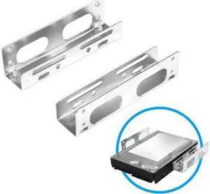 Internal 3.5" to 5.25" Bay Hard Disk Drive HDD Mounting Bracket Adapter Metal Kit - 3.5 to 5.25 HDD Drive Holder,Convert Any 3.5 Solid State Drive / HDD Into One 5.25 Inch Drive Bay