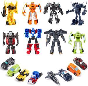 vibebli 8 Pcs Car Robot Toys, 3.5 inch Small Deformation Robots,transformer, Mini Action Figures, Birthday Gifts