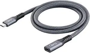 Cy Usb4 Usb-C Type-C Male To Type-C Female Extension Cable 40Gbps With 100W Charging And 8K@60Hz Compatible With Thunderbolt3/4