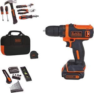 Cordless 12V MAX lithium drill/driver, Drilling and Home Tool Kit, 60 Pieces