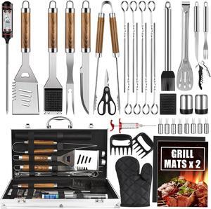 Stainless steel barbecue tool set, suitable for camping, tail party for men and women on Father's Day.