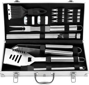 Stainless steel barbecue tool set, suitable for camping, tail party for men and women on Father's Day.