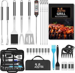 Stainless steel barbecue tool set, suitable for camping, tail party for men and women on Father's Day.