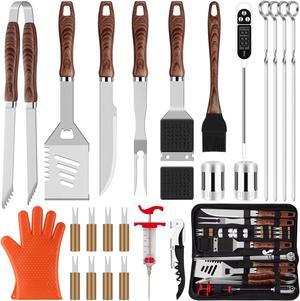Stainless steel barbecue tool set, suitable for camping, tail party for men and women on Father's Day.
