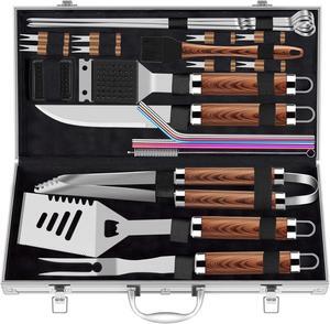 Stainless steel barbecue tool set, suitable for camping, tail party for men and women on Father's Day.