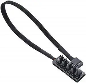 Gelid Solutions 1-to-4 PWM USB Hub - Connect 1 Motherboard PWM Fan Header to up to 4 Fans - Compatible with All 3 and 4-pin PWM Fans
