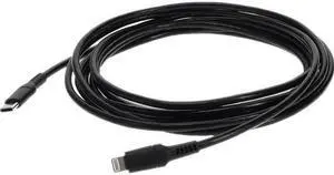 AddOn 9.8ft USB 3.1 Type C Male to Lightning Male Sync & Charge Black Cable