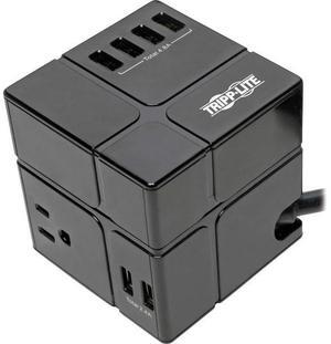 Tripp Lite Safe-IT Cube Surge Protector & Charging Station, 3-Outlets, 6-USB Fast Charging Ports, Antimicrorial Protection, 8ft / 2.4M Cord (TLP368CUBEUAM) Tripp Lite Safe-IT Cube Surge Protector & Charging Station, 3-Outlets, 6-USB Fast Charging Ports, Antimicrorial Protection, 8ft / 2.4M Cord (TLP368CUBEUAM)