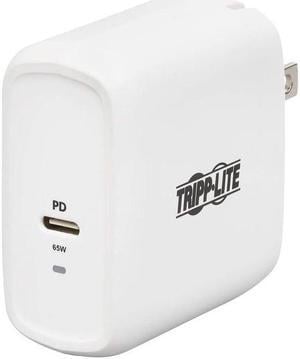 Tripp Lite Compact USB-C Wall Charger - GaN Technology, 65W PD Charging, White