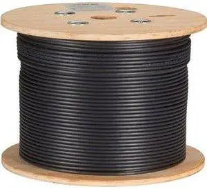 Black Box CAT6A Bulk Cable Stranded UTP 650 MHz CM PVC PoE 1000 ft
