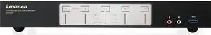IOGEAR 4-Port 4K Dual View KVMP Switch with HDMI Connection, USB 3.0 Hub and Audio