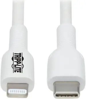 Tripp Lite Safe-IT M102AB-02M-WH Lightning-USB-C Data Transfer Cable