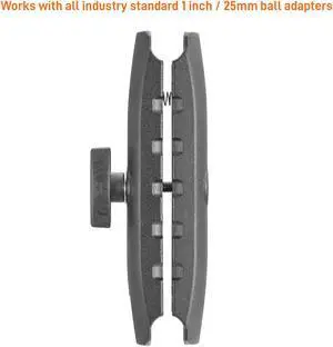 iBOLT Aluminum 6 inch Double Socket Arm for All Industry Standard 1-inch / 25mm / B Size Ball adapters