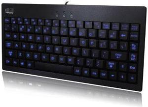 Adesso AKB-110EB - SlimTouch 110 3-Color Illuminated Mini Keyboard, 12 inches, Black
