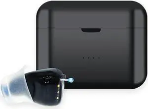Digital Hearing Aids Rechargeable SR101 Audifonos 10 Channels Hearing Device 5 Colours Hearing Amplifier for Elderly Black-Left