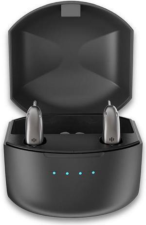 Elderly Hearing Aids Rechargeable for Adults and Seniors Small Digital Hearing Amplifiers with Noise Canceling with Charge Case