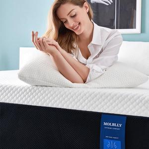 Full  Mattress, 12 Inch Molblly Premium Cooling-Gel Memory Foam Mattress Bed in a Box, Cool Queen Bed Supportive & Pressure Relief with Breathable Soft Fabric Cover, Medium Firm