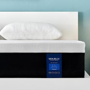 King  Mattress, 12 Inch Molblly Premium Cooling-Gel Memory Foam Mattress Bed in a Box, Cool Queen Bed Supportive & Pressure Relief with Breathable Soft Fabric Cover, Medium Firm