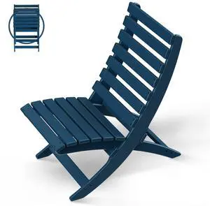 JiffyPoint Outdoor Folding Adirondack Chairs Blue