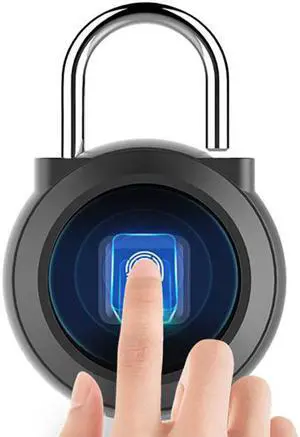 Smart Fingerprint Padlock Keyless USB Rechargeable Door Lock Quick Unlock Zinc Alloy Metal Fingerprint Lock