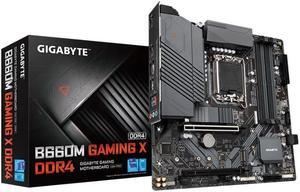 GIGABYTE B660M GAMING X rev. 1.1) Intel B660 LGA 1700 M-ATX Motherboard with DDR4, Dual M.2, PCIe 4.0, USB 3.2 Gen2 Type-C,  DDR4