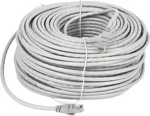 200FT Cat6 PoE IP Camera NVR Ethernet Cable Outdoor/Indoor RJ45 Jacks Cord Wire