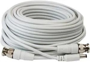 25ft RG59 Siamese Combo 20AWG Power Video SDI 95% Braid CCTV BNC Coaxial Cable