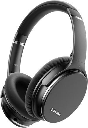 Srhythm NC35 Noise Cancelling Headphones Wireless Bluetooth 5.3, Fast Charge Over-Ear Lightweight Headset with Microphones,Mega Bass 50+ Hours Playtime